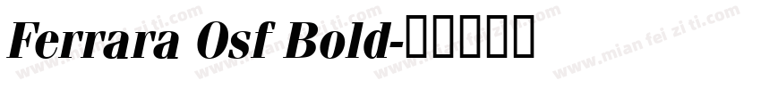 Ferrara Osf Bold字体转换